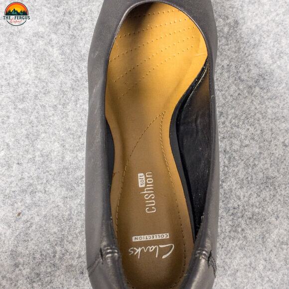 Clarks Collection Brielle Andi Pump Wedge Heels Black Slip-On Women's Size 9 M - Picture 11 of 11